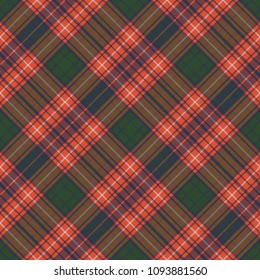 Tartan pixel check texture seamless background. Vector illustration.