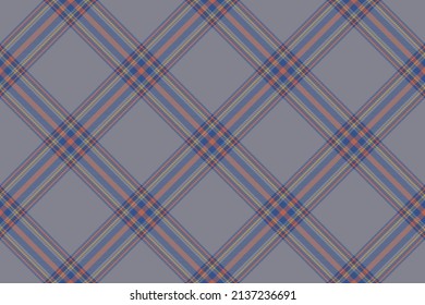 Tartan plaid background, diagonal check seamless pattern. Vector fabric texture for textile print, wrapping paper, gift card, wallpaper flat design.