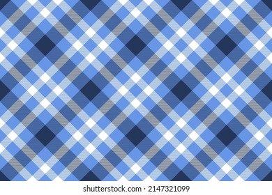 Tartan plaid background, diagonal check seamless pattern. Vector fabric texture for textile print, wrapping paper, gift card, wallpaper flat design.