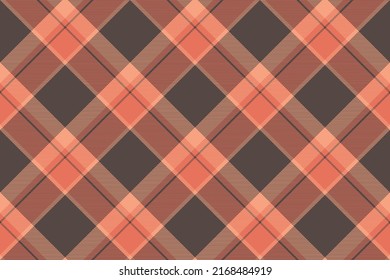 Tartan plaid background, diagonal check seamless pattern. Vector fabric texture for textile print, wrapping paper, gift card, wallpaper flat design.