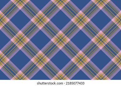 Tartan plaid background, diagonal check seamless pattern. Vector fabric texture for textile print, wrapping paper, gift card, wallpaper flat design.