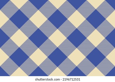 Tartan plaid background, diagonal check seamless pattern. Vector fabric texture for textile print, wrapping paper, gift card, wallpaper flat design.
