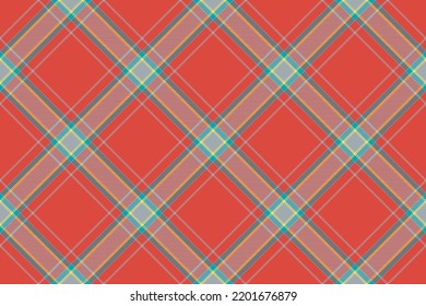Tartan plaid background, diagonal check seamless pattern. Vector fabric texture for textile print, wrapping paper, gift card, wallpaper flat design.