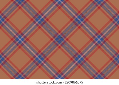 Tartan plaid background, diagonal check seamless pattern. Vector fabric texture for textile print, wrapping paper, gift card, wallpaper flat design.
