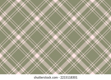 Tartan plaid background, diagonal check seamless pattern. Vector fabric texture for textile print, wrapping paper, gift card, wallpaper flat design.