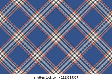 Tartan plaid background, diagonal check seamless pattern. Vector fabric texture for textile print, wrapping paper, gift card, wallpaper flat design.