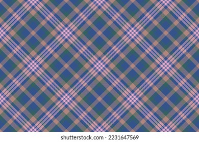 Tartan plaid background, diagonal check seamless pattern. Vector fabric texture for textile print, wrapping paper, gift card, wallpaper flat design.