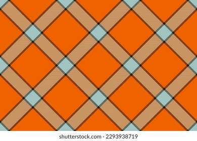 Tartan plaid background, diagonal check seamless pattern. Vector fabric texture for textile print, wrapping paper, gift card, wallpaper flat design.