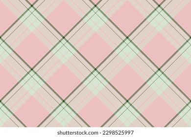 Tartan plaid background, diagonal check seamless pattern. Vector fabric texture for textile print, wrapping paper, gift card, wallpaper flat design.