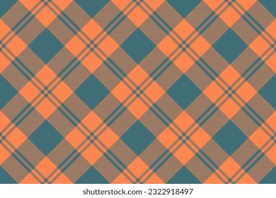 Tartan plaid background, diagonal check seamless pattern. Vector fabric texture for textile print, wrapping paper, gift card, wallpaper flat design.