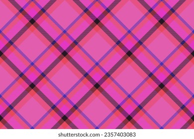 Tartan plaid background, diagonal check seamless pattern. Vector fabric texture for textile print, wrapping paper, gift card, wallpaper flat design.