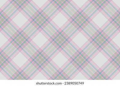 Tartan plaid background, diagonal check seamless pattern. Vector fabric texture for textile print, wrapping paper, gift card, wallpaper flat design.