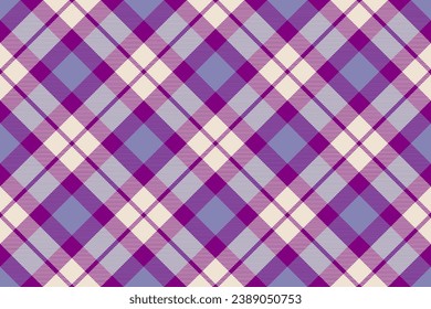 Tartan plaid background, diagonal check seamless pattern. Vector fabric texture for textile print, wrapping paper, gift card, wallpaper flat design.