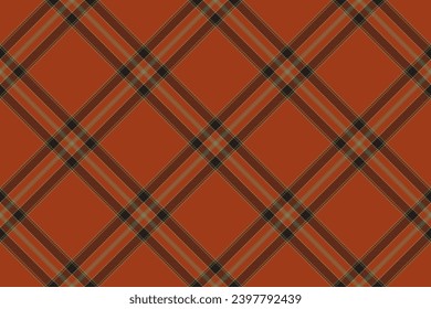 Tartan plaid background, diagonal check seamless pattern. Vector fabric texture for textile print, wrapping paper, gift card, wallpaper flat design.