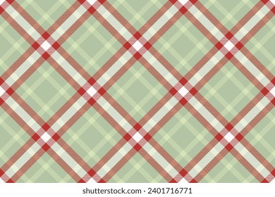 Tartan plaid background, diagonal check seamless pattern. Vector fabric texture for textile print, wrapping paper, gift card, wallpaper flat design.