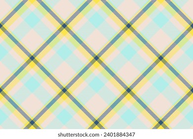 Tartan plaid background, diagonal check seamless pattern. Vector fabric texture for textile print, wrapping paper, gift card, wallpaper flat design.