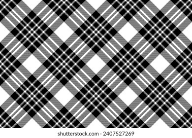 Tartan plaid background, diagonal check seamless pattern. Vector fabric texture for textile print, wrapping paper, gift card, wallpaper flat design.