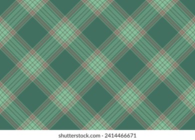 Tartan plaid background, diagonal check seamless pattern. Vector fabric texture for textile print, wrapping paper, gift card, wallpaper flat design.
