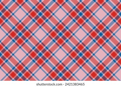 Fondo de estratificación de Tartán, patrón de comprobación diagonal transparente. Textura de tela vectorial para impresión textil, papel de envoltura, tarjeta de regalo, diseño plano de papel pintado.