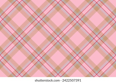 Tartan plaid background, diagonal check seamless pattern. Vector fabric texture for textile print, wrapping paper, gift card, wallpaper flat design.