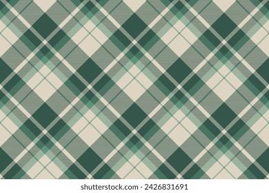 Tartan plaid background, diagonal check seamless pattern. Vector fabric texture for textile print, wrapping paper, gift card, wallpaper flat design.