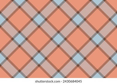 Tartan plaid background, diagonal check seamless pattern. Vector fabric texture for textile print, wrapping paper, gift card, wallpaper flat design.