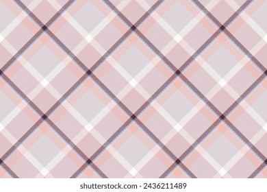 Tartan plaid background, diagonal check seamless pattern. Vector fabric texture for textile print, wrapping paper, gift card, wallpaper flat design.