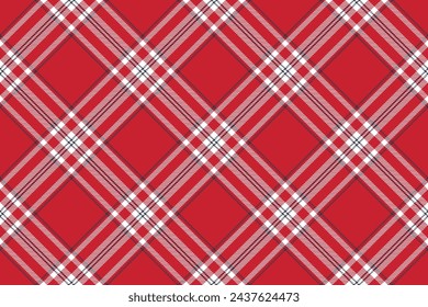 Tartan plaid background, diagonal check seamless pattern. Vector fabric texture for textile print, wrapping paper, gift card, wallpaper flat design.