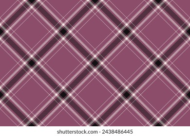 Tartan plaid background, diagonal check seamless pattern. Vector fabric texture for textile print, wrapping paper, gift card, wallpaper flat design.