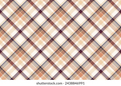 Tartan plaid background, diagonal check seamless pattern. Vector fabric texture for textile print, wrapping paper, gift card, wallpaper flat design.