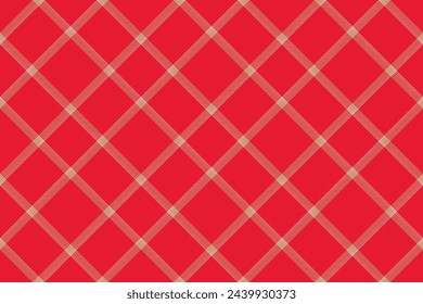 Tartan plaid background, diagonal check seamless pattern. Vector fabric texture for textile print, wrapping paper, gift card, wallpaper flat design.