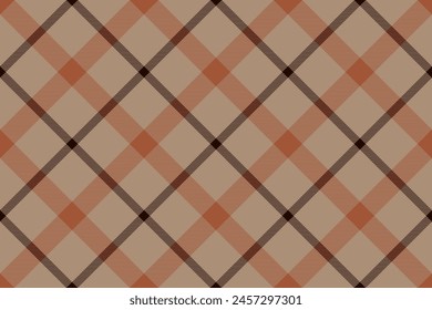 Tartan plaid background, diagonal check seamless pattern. Vector fabric texture for textile print, wrapping paper, gift card, wallpaper.