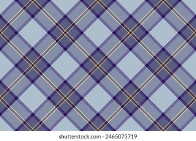 Tartan plaid background, diagonal check seamless pattern. Vector fabric texture for textile print, wrapping paper, gift card, wallpaper.