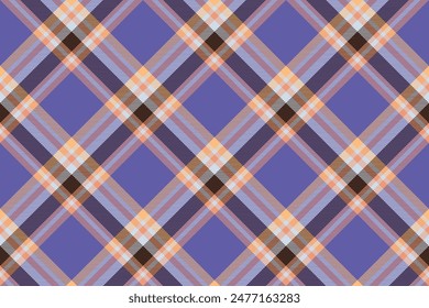 Tartan plaid background, diagonal check seamless pattern. Vector fabric texture for textile print, wrapping paper, gift card, wallpaper.