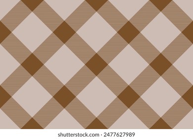 Tartan plaid background, diagonal check seamless pattern. Vector fabric texture for textile print, wrapping paper, gift card, wallpaper.