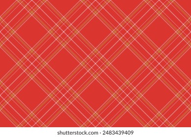 Tartan plaid background, diagonal check seamless pattern. Vector fabric texture for textile print, wrapping paper, gift card, wallpaper.