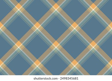 Tartan plaid background, diagonal check seamless pattern. Vector fabric texture for textile print, wrapping paper, gift card, wallpaper.