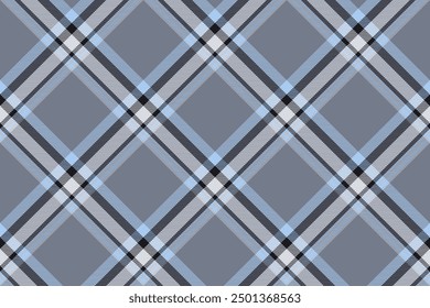 Tartan plaid background, diagonal check seamless pattern. Vector fabric texture for textile print, wrapping paper, gift card, wallpaper.