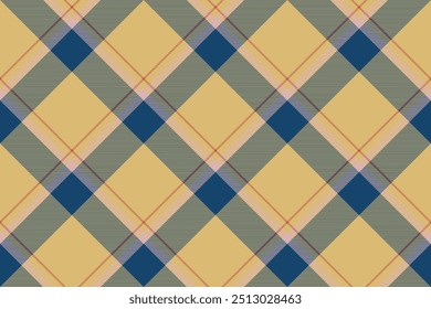 Tartan plano de fundo xadrez, diagonal verificar padrão sem emenda. Textura de tecido vetorial para impressão têxtil, papel de embrulho, cartão de presente, papel de parede.