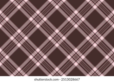 Tartan plaid background, diagonal check seamless pattern. Vector fabric texture for textile print, wrapping paper, gift card, wallpaper.