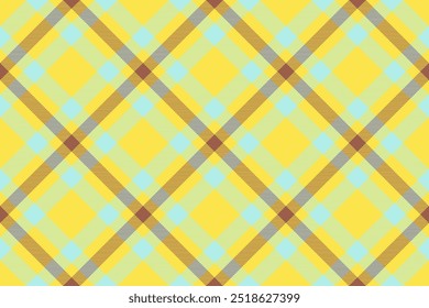 Tartan plaid background, diagonal check seamless pattern. Vector fabric texture for textile print, wrapping paper, gift card, wallpaper.