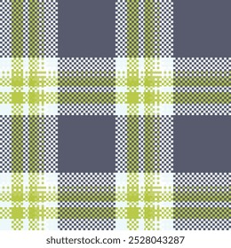 Tartan plaid background, diagonal check seamless pattern. Green Gray Blue Vector fabric texture for textile print, wrapping paper, gift card, wallpaper flat design.