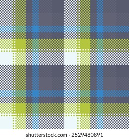 Tartan plano de fundo xadrez, diagonal verificar padrão sem emenda. Textura de tecido Vetor de raio azul verde para impressão têxtil, papel de embrulho, cartão de presente, papel de parede design plano.