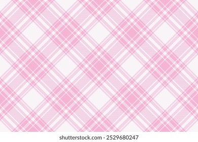 Tartan plaid background, diagonal check seamless pattern. Vector fabric texture for textile print, wrapping paper, gift card, wallpaper.