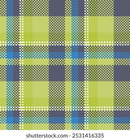 Tartan plaid background, diagonal check seamless pattern. Green blue Gray Vector fabric texture for textile print, wrapping paper, gift card, wallpaper flat design.