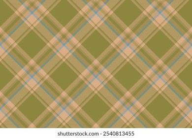 Tartan plaid background, diagonal check seamless pattern. Vector fabric texture for textile print, wrapping paper, gift card, wallpaper.
