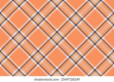 Tartan plaid background, diagonal check seamless pattern. Vector fabric texture for textile print, wrapping paper, gift card, wallpaper.