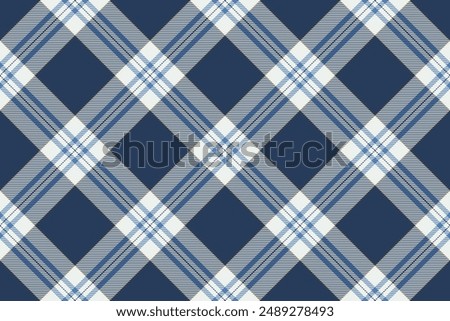 Tartan plaid background, diagonal check seamless pattern. Vector fabric texture for textile print, wrapping paper, gift card, wallpaper.