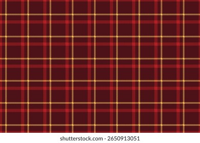 tartan plaid background fabric texture red and yellow colors gingham vector seamless pattern cloth illustration
