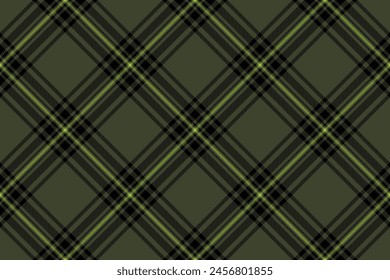 Schottenkarierter Hintergrund aus Muster nahtloser Vektorgrafik mit einer Textur aus Textil-Check in dunklen und schwarzen Farben.